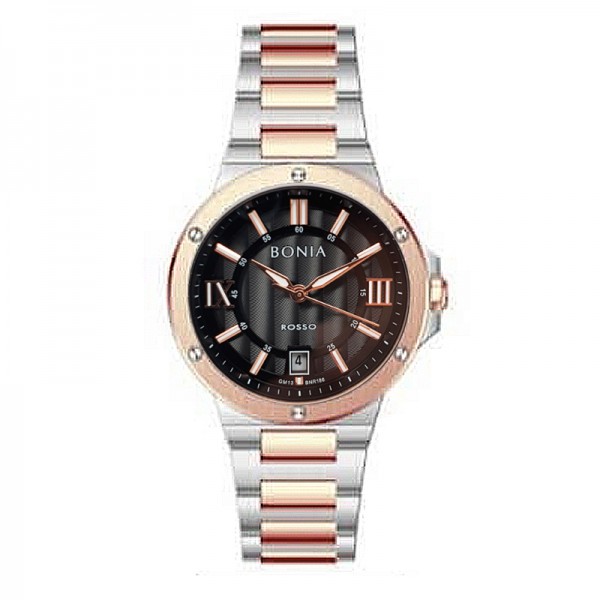 Bonia BR186-2633 Silver Rosegold Black Lady